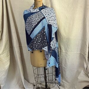 Lands’ End Multi-Print Tassled Scarf